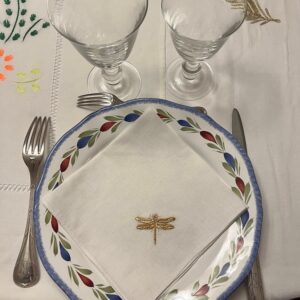 Serviette de table brodée
